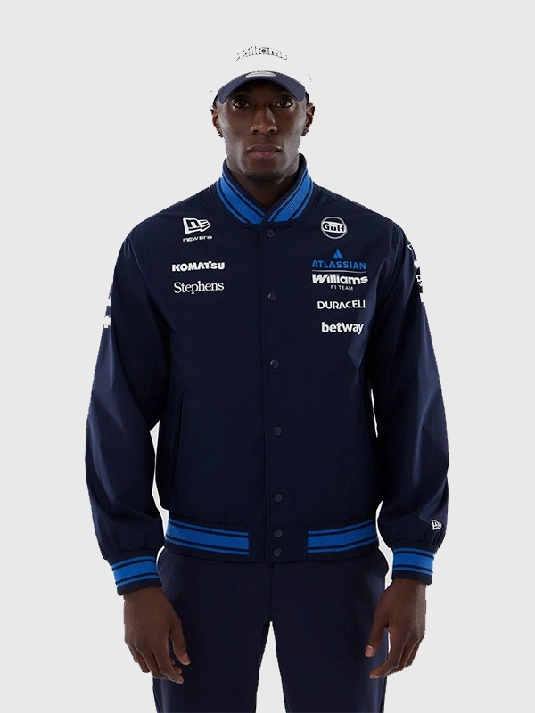 New Era x Atlassian 2026 Williams F1 Team Varsity Jacket – Navy