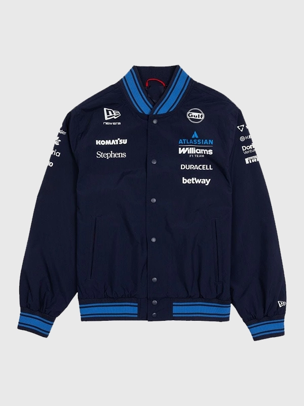 New Era x Atlassian 2026 Williams F1 Team Varsity Jacket – Navy
