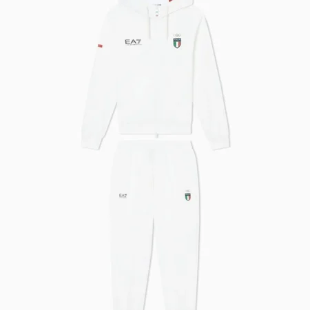 Team Italy EA7 Emporio Armani Tracksuit - White