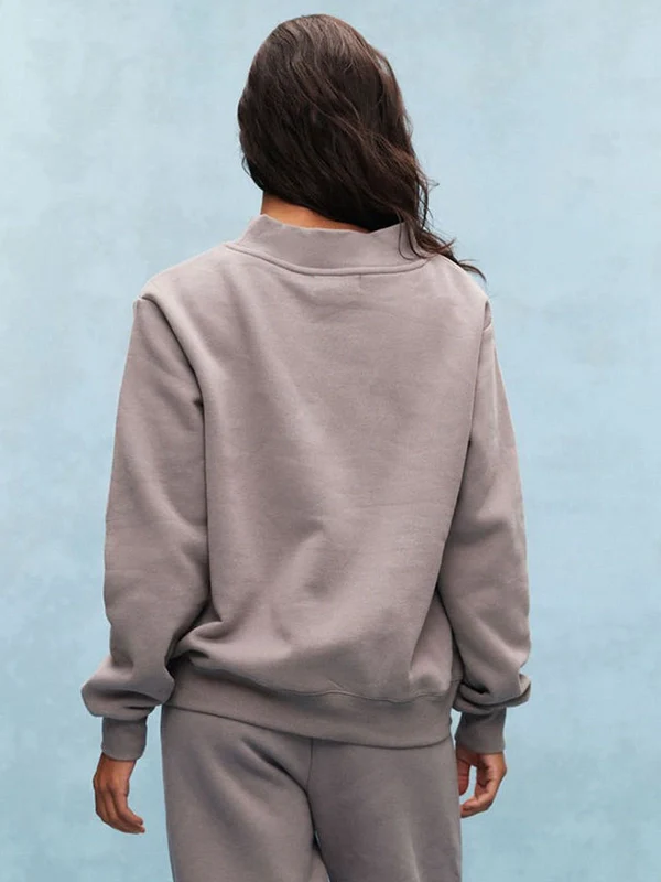 Parke 2026 Monochrome Varsity Fleece Mockneck Sweatshirt