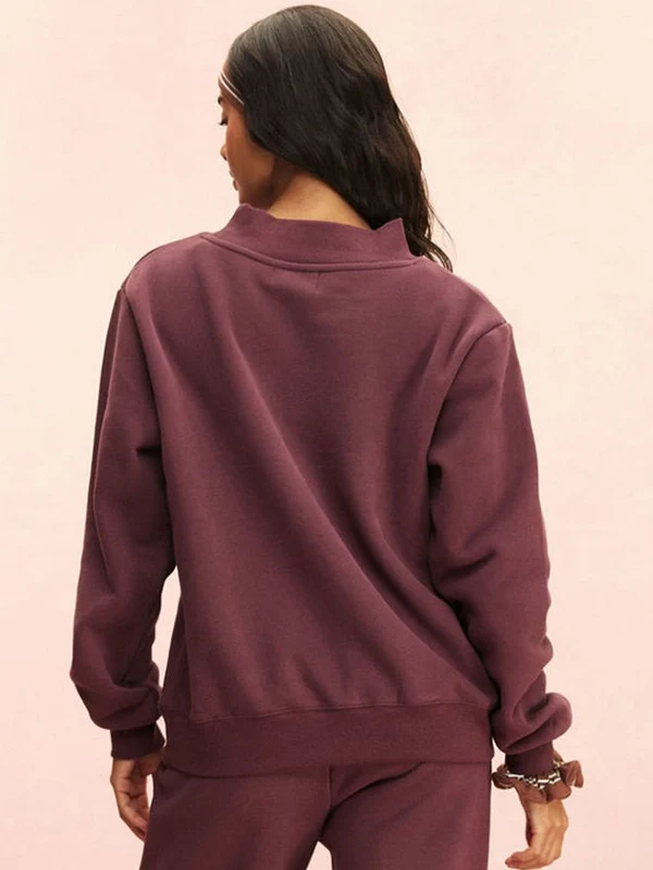 Parke 2026 Monochrome Varsity Fleece Mockneck Sweatshirt