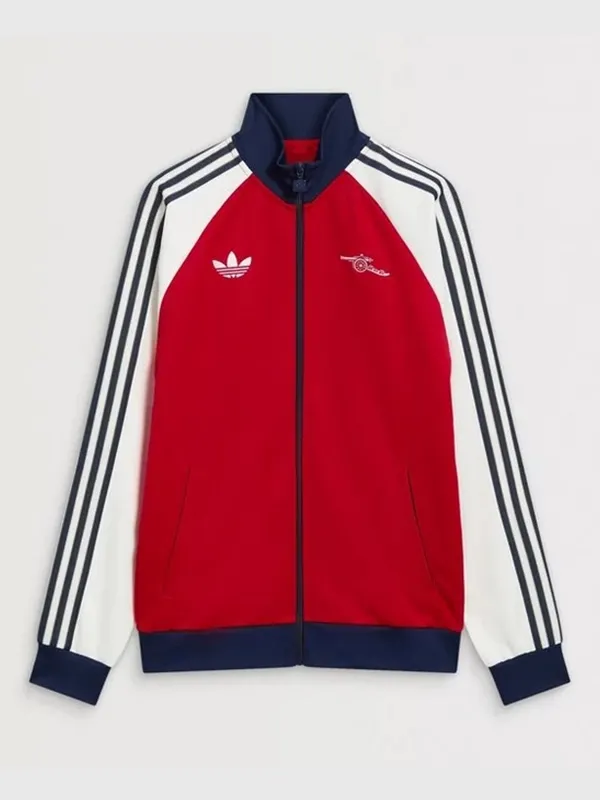 Arsenal adidas 25/26 Track Jacket - Red & White