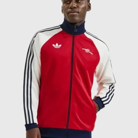 Arsenal adidas 25/26 Track Jacket - Red & White