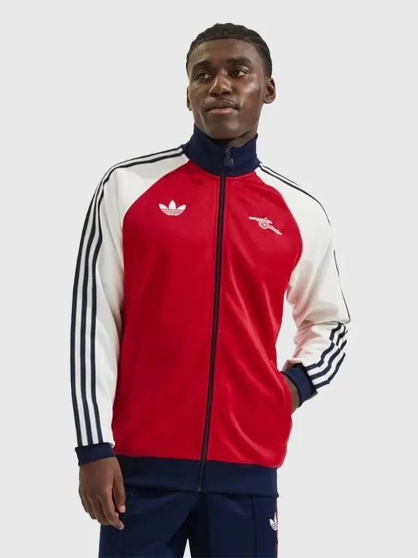 Arsenal adidas 25/26 Track Jacket - Red & White
