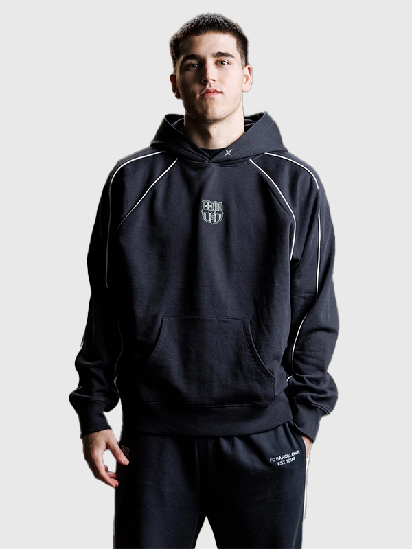 【公式】FCバルセロナ AFTERMATCH パーカー チャコールグレー XL Barça Aftermatch Hoodie Grey - Danezon