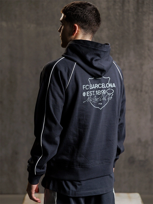 【公式】FCバルセロナ AFTERMATCH パーカー チャコールグレー XL Barça Aftermatch Hoodie Grey - Danezon