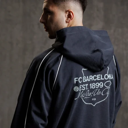 【公式】FCバルセロナ AFTERMATCH パーカー チャコールグレー XL Barça Aftermatch Hoodie Grey - Danezon