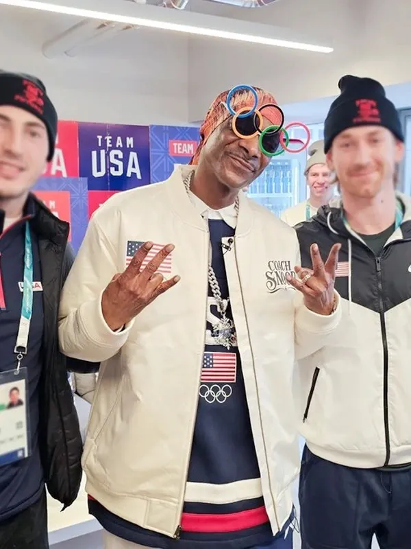 Team USA 2026 Snoop Dogg White Bomber Jacket - Danezon