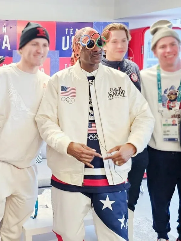 Team USA 2026 Snoop Dogg White Bomber Jacket - Danezon