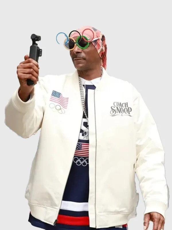 Team USA 2026 Snoop Dogg White Bomber Jacket - Danezon