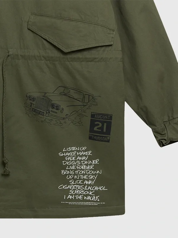Carnival x Oasis Legendary 2026 Parka Green Jacket Unisex