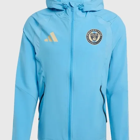 Philadelphia Union Blue Tiro Tech Full Zip Windbreaker Jacket