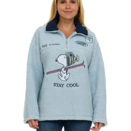 Sams Club Snoopy Jacket | Snoopy Sherpa Quarter-Zip Pullover