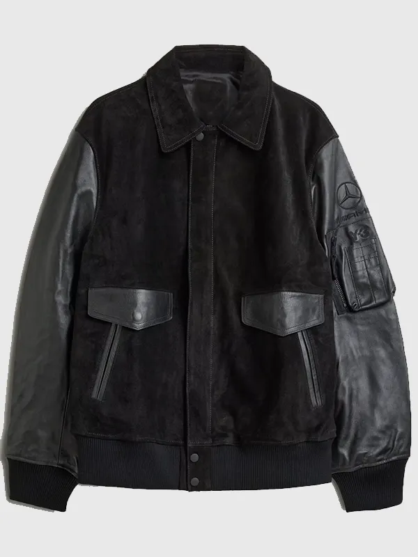 Y-3 x Mercedes Adidas Leather Racing Jacket - Danezon