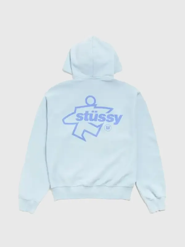Stussy Surf Size Zip Hoodie Black & Blue