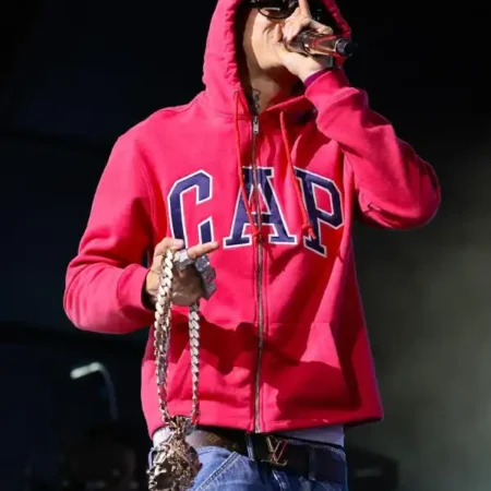 Central Cee Coachella Cap Hoodie Red | Cap Coachella Hoodie