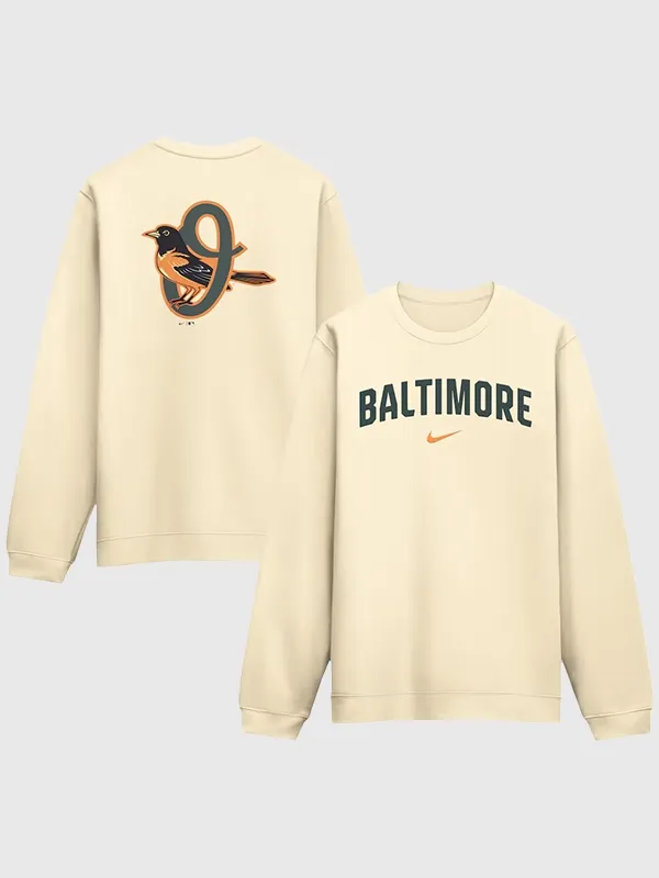 Baltimore Orioles Nike 2026 City Connect Club 2-Hit Sweatshirt