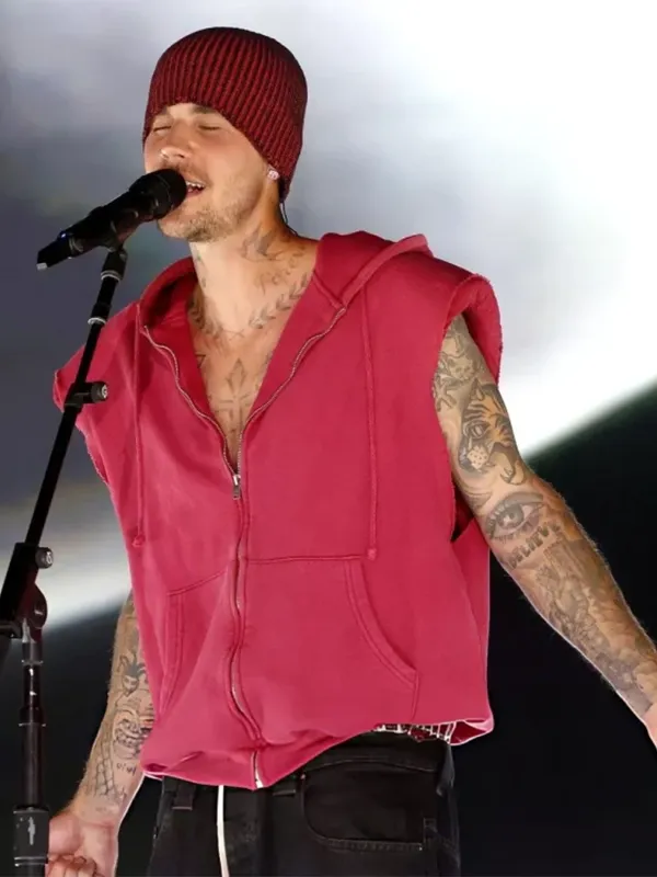 Greg Ross thermal サイズ justin bieber Justin Bieber Greg Ross Sleeveless Hoodie