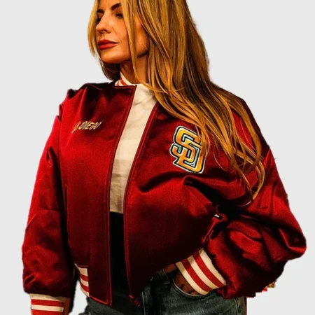 Padres x Petco Park Red Satin Jacket - Danezon