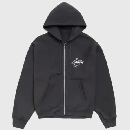 Stussy Surf Size Zip Hoodie Black & Blue