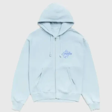 Stussy Surf Size Zip Hoodie Black & Blue
