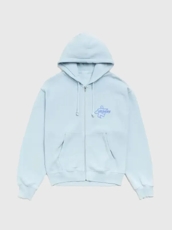 Stussy Surf Size Zip Hoodie Black & Blue