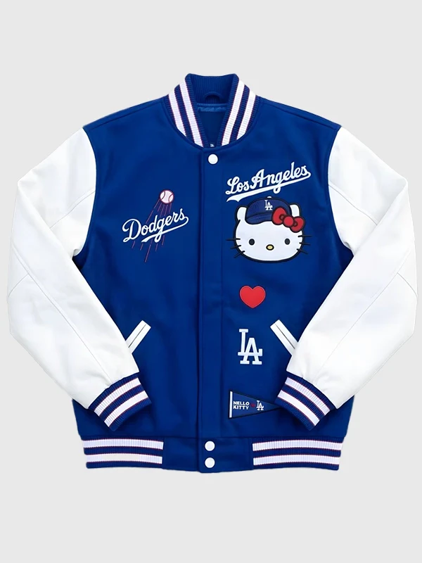Hello Kitty x Los Angeles Dodgers Varsity Jacket - Danezon