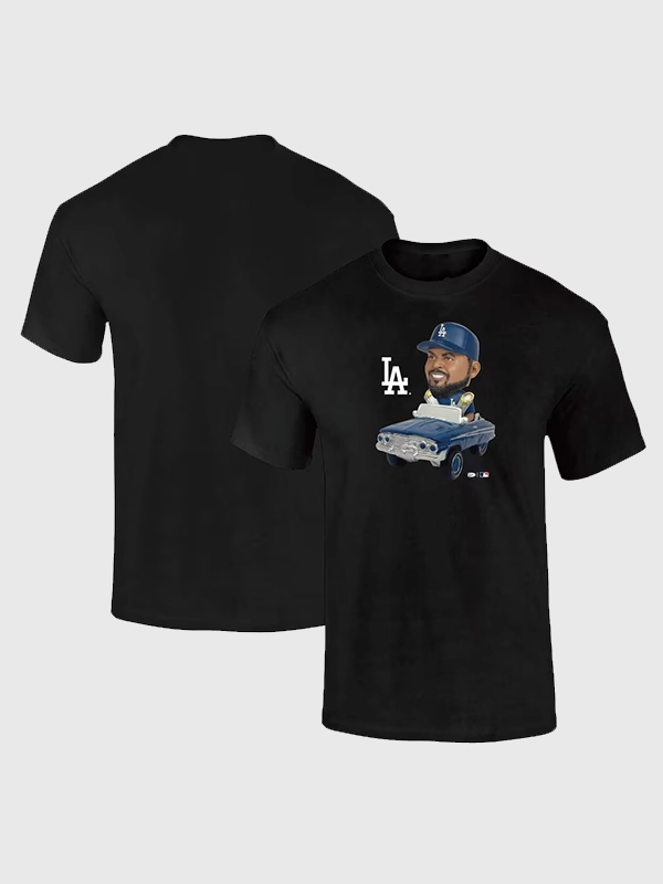 Los Angeles Dodgers✕FIFAワールドカップコラボ シャツM World Series Champions Unisex Dodgers x Ice Cube Black T-Shirt