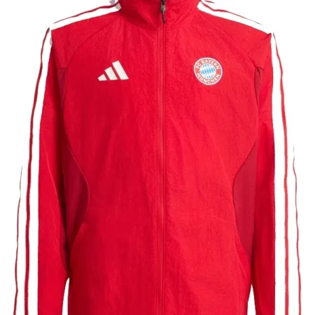 Adidas FC Bayern Muenchen Home Red & White Anthem Jacket Adidas FC Bayern Muenchen Home Red & White Anthem Jacket