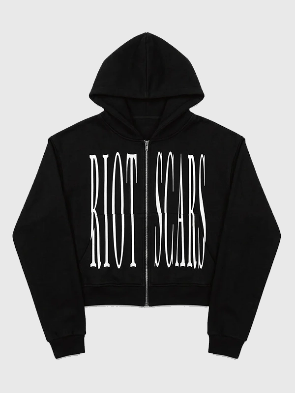 【限定品】 RIOT SCARS death logo zip hoodie Riot Scars Black NFITI Zip-Up Hoodie - Danezon