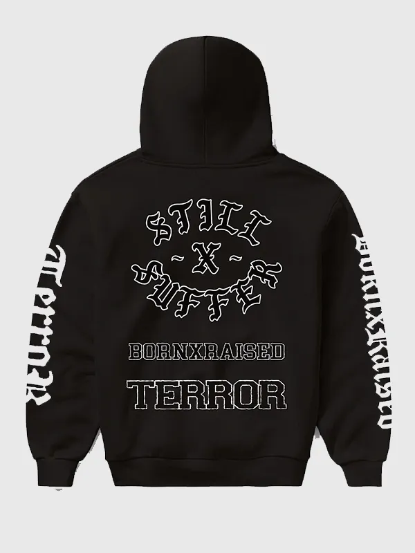 Black Born x Raised x Terror Rocker Hoodie 2026 Unisex
