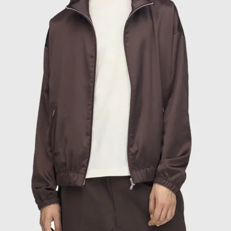 Wales Bonner x Adidas x Y-3 2026 Satin Jacket in Dark Brown