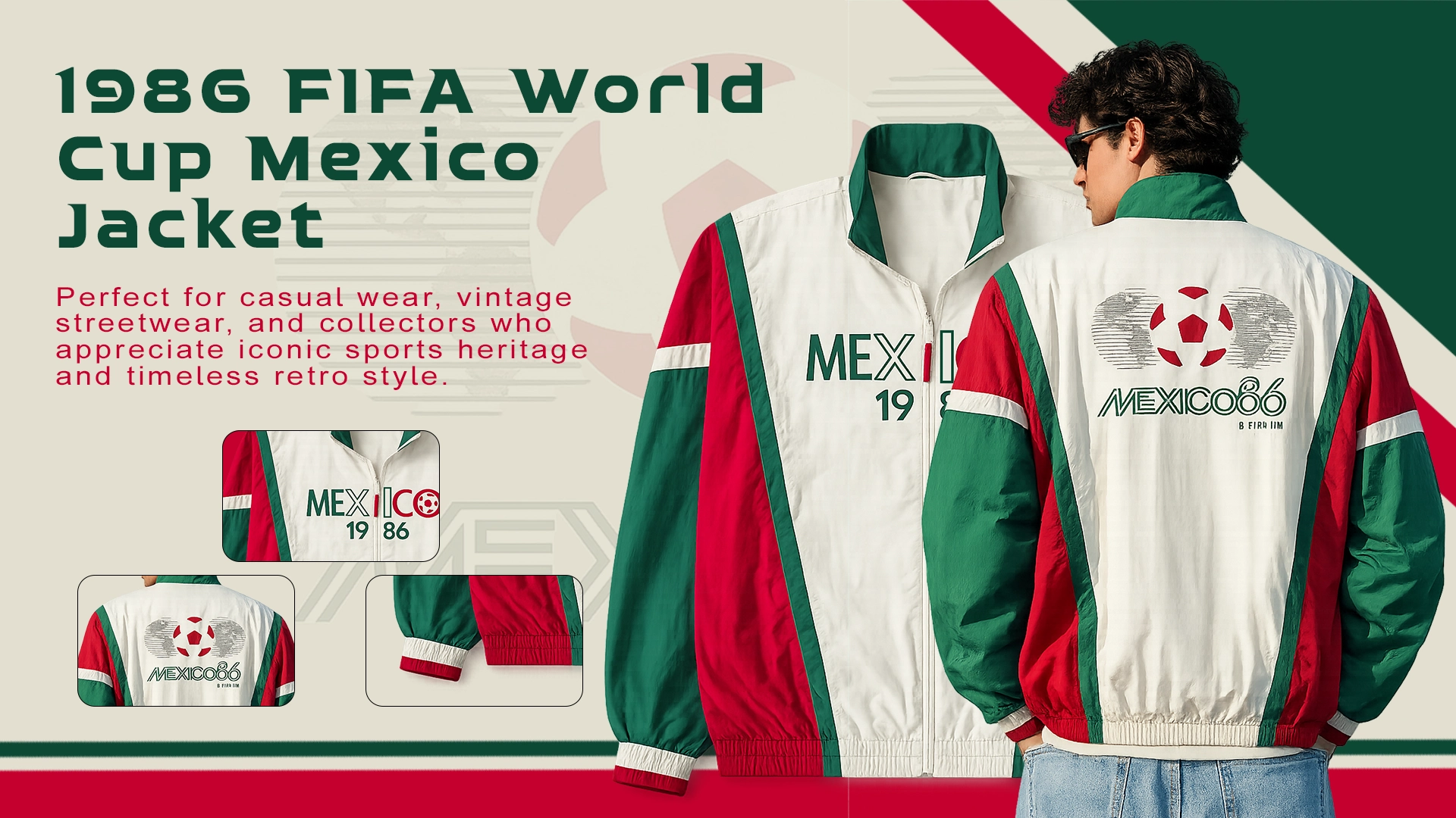 FIFA World Cup 1986 Mexico Unisex Multicolor Jacket - Danezon