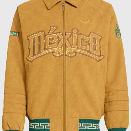 Adidas Mexico 26 Brown Suede Fringe Leather Jacket