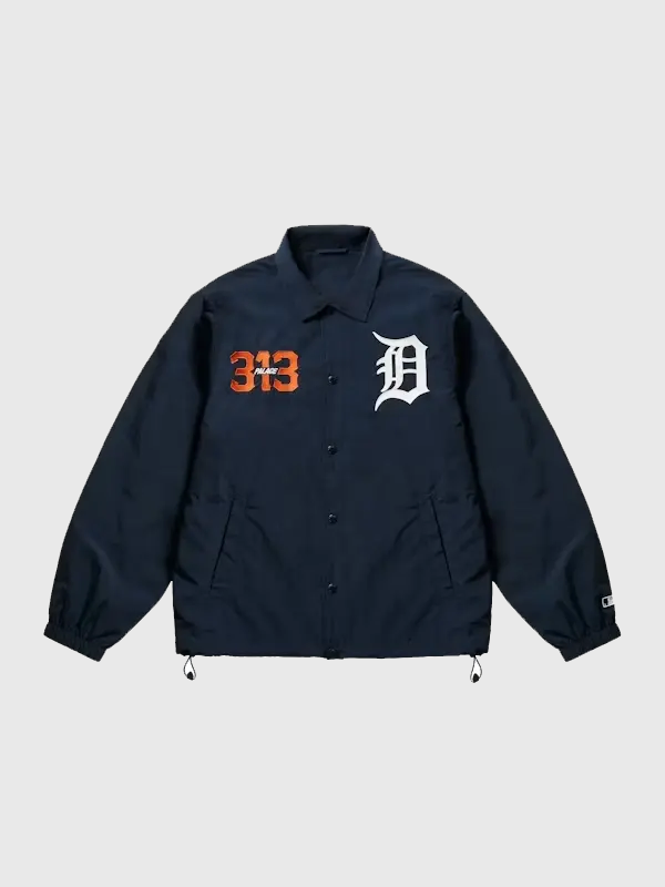 Palace Skateboards x Detroit Tigers 2026 Blue Coach Jacket