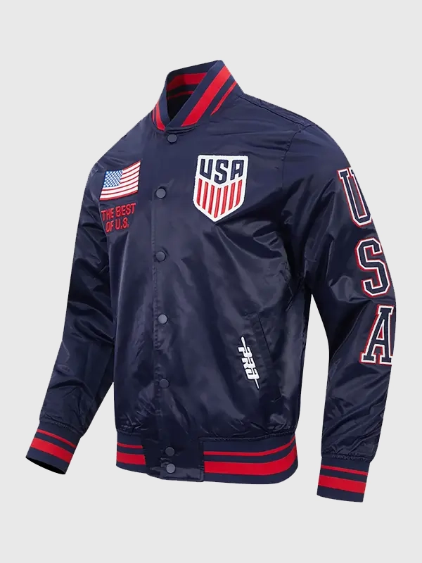 Pro Standard World Cup 2026 USMNT Classic Navy Satin Jacket