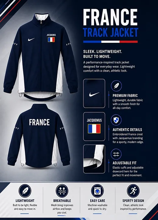 Jacquemus x Nike France Unisex Track Jacket - Danezon